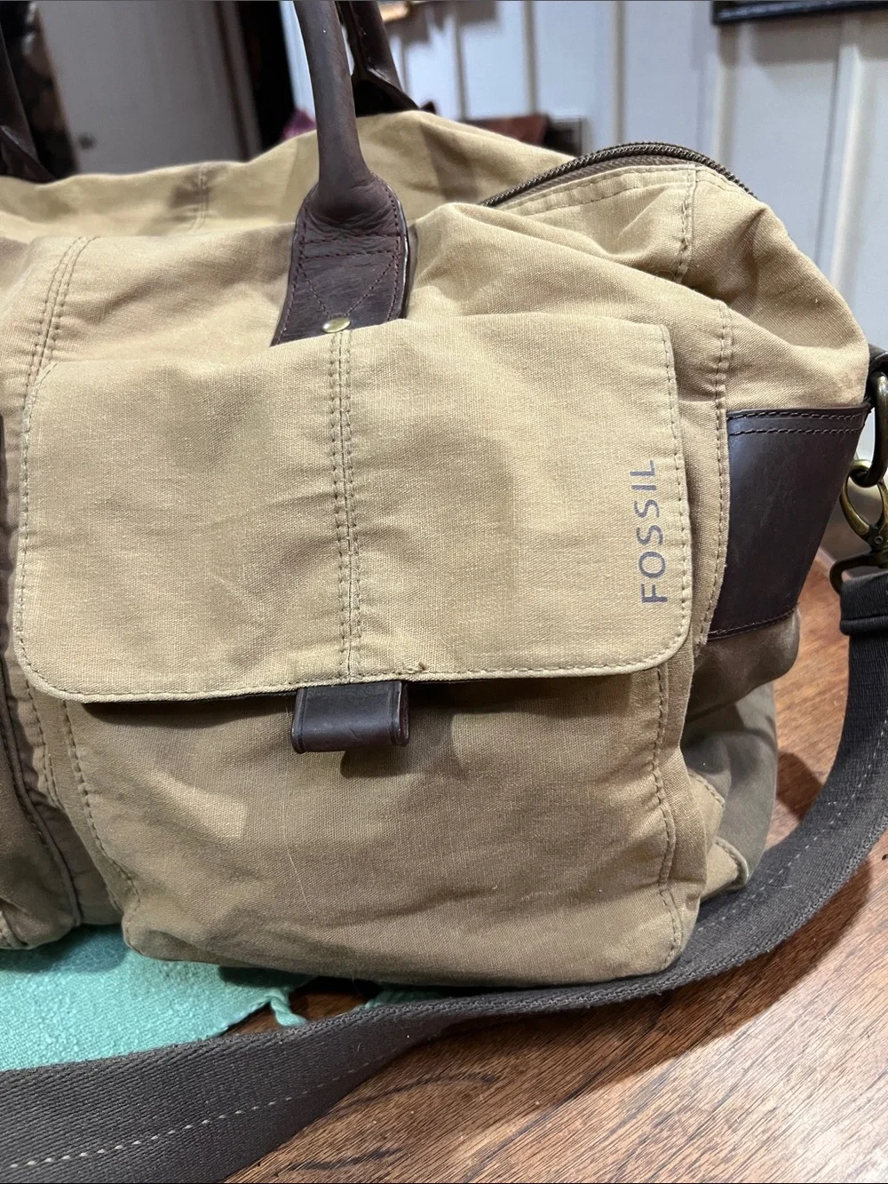 Fossil Wagner Waxed Canvas Duffel Bag